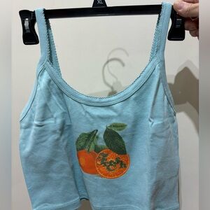 tank top, urban outfitters , blue, fresh oranges , women’s large , BNWT